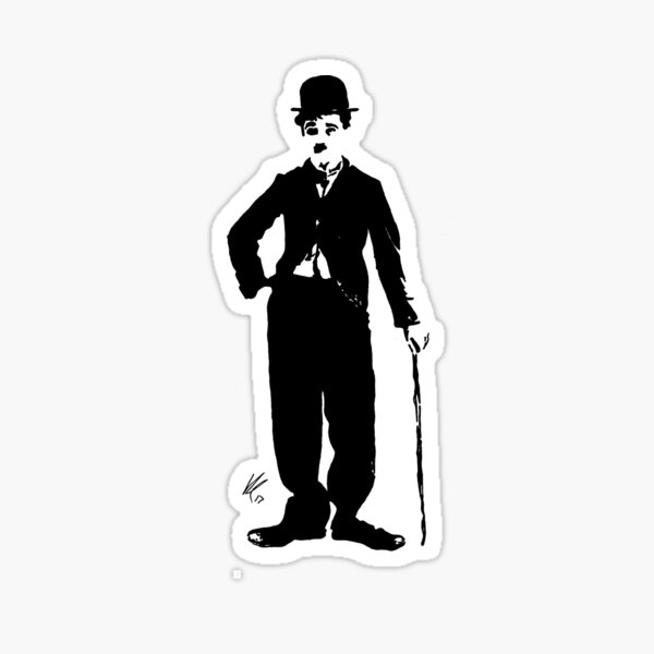 Charlie Chaplin Pegatina