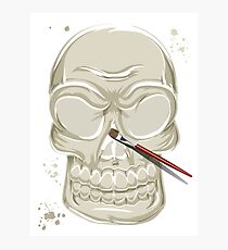 Painted Skull Photographic Print