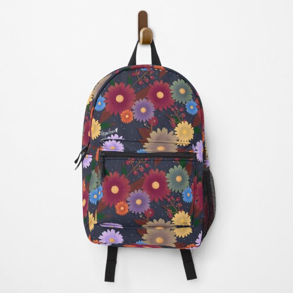 Item preview, Fall floral pattern - vintage blue designed and sold by madamemorgane.