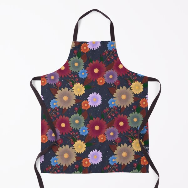 Item preview, Fall floral pattern - vintage blue designed and sold by madamemorgane.