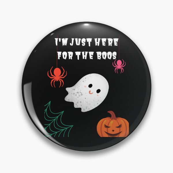 Item preview, I'm Just Here For The Boos - Cute Flying to the left Ghost Spiders Evil Pumpkin Cobweb designed and sold by Mechanical-Artt.