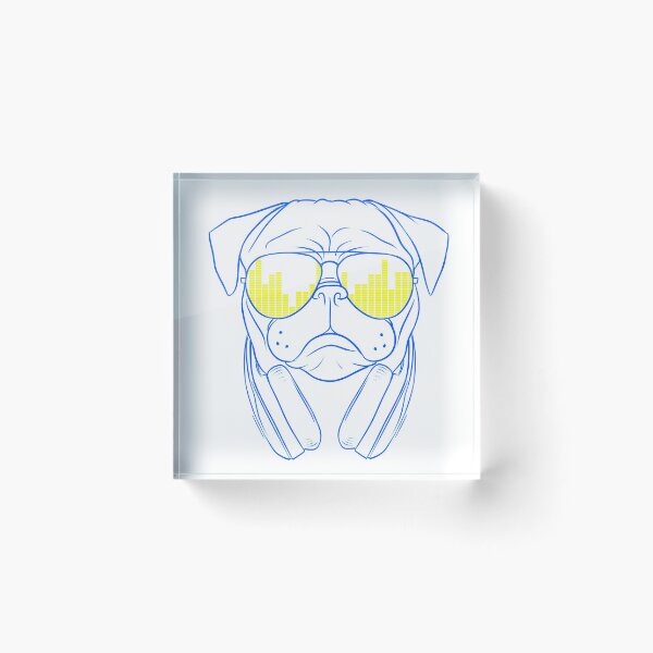 Item preview, Dog With Headphones Art Design designed and sold by Panda Branda.