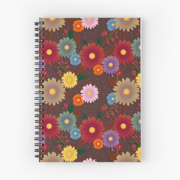 Item preview, Fall floral pattern - brown background designed and sold by madamemorgane.