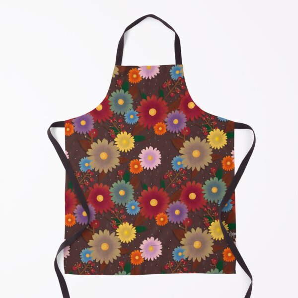 Item preview, Fall floral pattern - brown background designed and sold by madamemorgane.