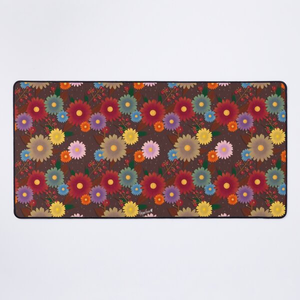Item preview, Fall floral pattern - brown background designed and sold by madamemorgane.