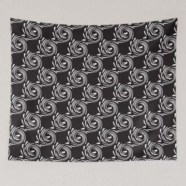 Item preview, White and Black swirl pattern  designed and sold by Artistestella.