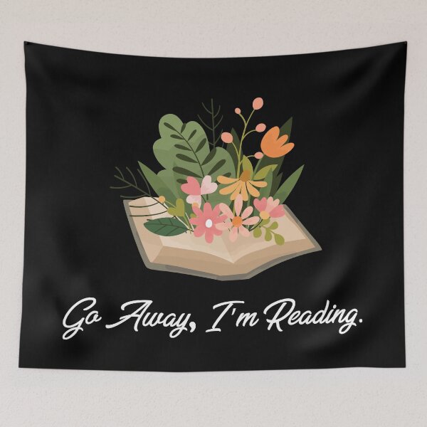 Item preview, go away im reading sticker, funny reading stickers, reading stickers for laptops and water bottle sticker decal, reading books decal designed and sold by TomorrowQuotes.