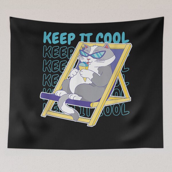 Artikelvorschau, Keep It Cool Summer Cat Faulenzen entworfen und verkauft von FELISASAMPERT.