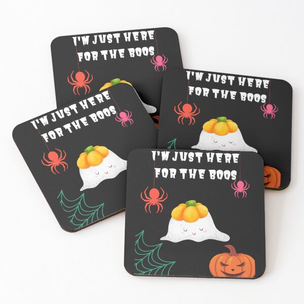 Artikelvorschau, I'm Just Here For The Boos - Süßer Geist mit Kürbishut Spiders Evil Pumpkin Cobweb entworfen und verkauft von Mechanical-Artt.