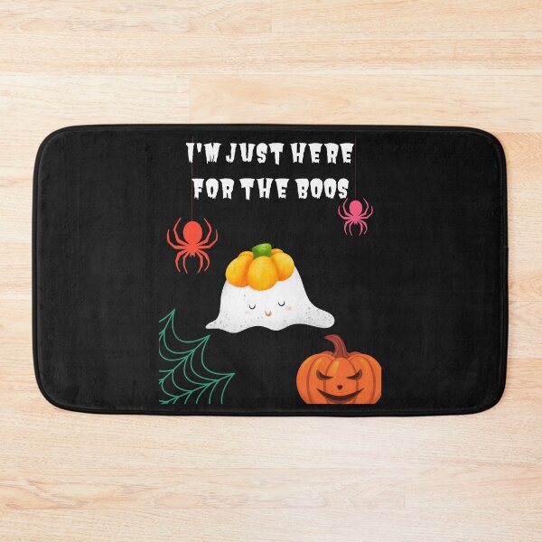 Item preview, I'm Just Here For The Boos - Cute Ghost with pumpkin hat Spiders Evil Pumpkin Cobweb designed and sold by Mechanical-Artt.