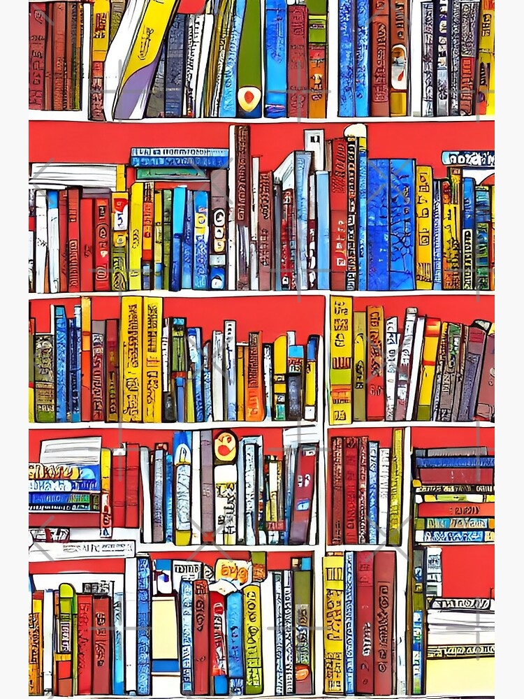 "Anime Bookshelf Background" Poster for Sale by ArtofAI Redbubble