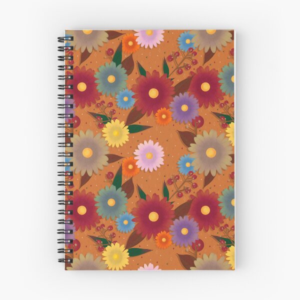 Item preview, Fall floral pattern - orange background designed and sold by madamemorgane.