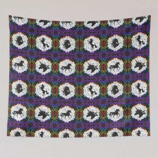 Item preview, Copy of Rainbow filigree unicorns pattern  designed and sold by KCAbdelnour.