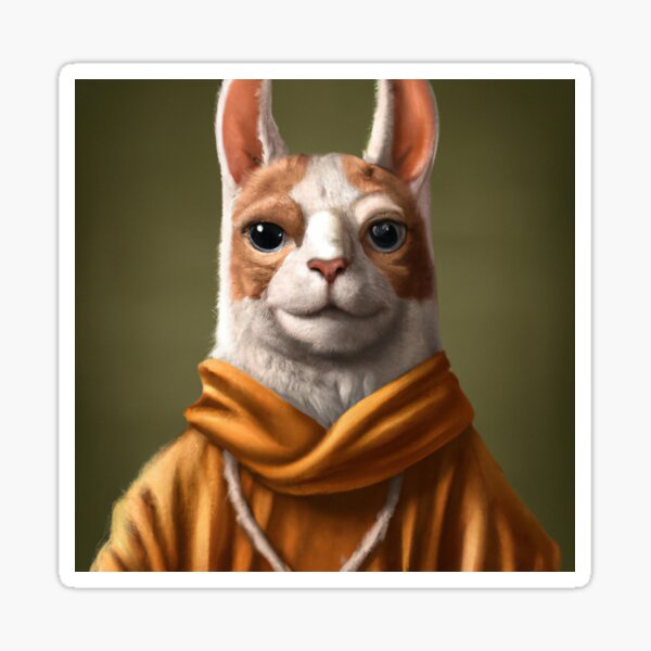 "The llama is a monk" Sticker for Sale by NickHasling | Redbubble