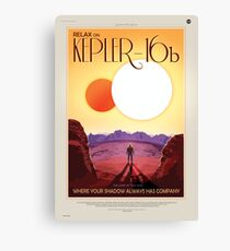 Relax on Kepler-16b - Where your shadow always has company Canvas Print