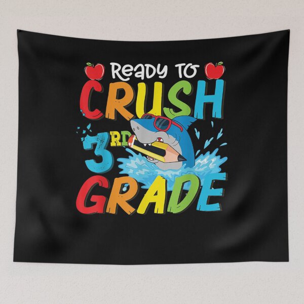 Item preview, Ready To Crush 3rd Grade Funny Shark Boys Back To School  designed and sold by charalphe.