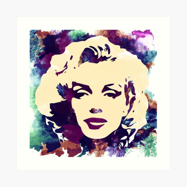 Marilyn Monroe purple colour Art Print