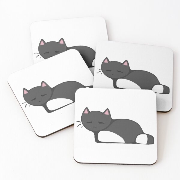 Item preview, Sleepy Black and White Cat designed and sold by Zykonna.