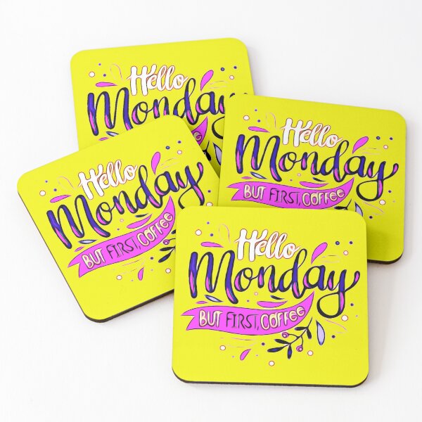 Item preview, Hello monday but first coffee designed and sold by Puppy Paws.