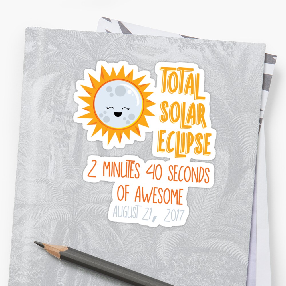 "Awesome Emoji Total Solar Eclipse" Sticker by 4Craig Redbubble
