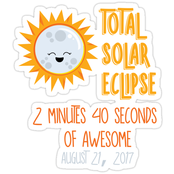 "Awesome Emoji Total Solar Eclipse" Stickers by 4Craig Redbubble
