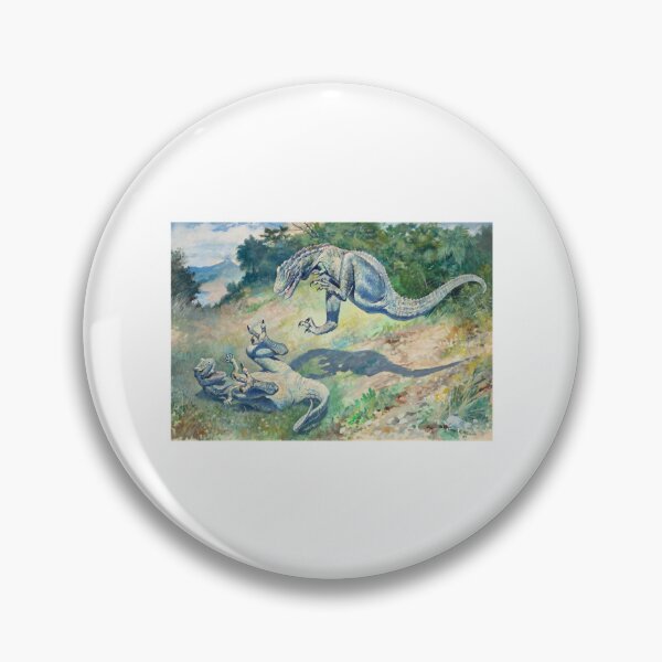 Item preview, Leaping Laelaps by Charles R. Knight - Dinosaur painting   designed and sold by DigitalArts365.