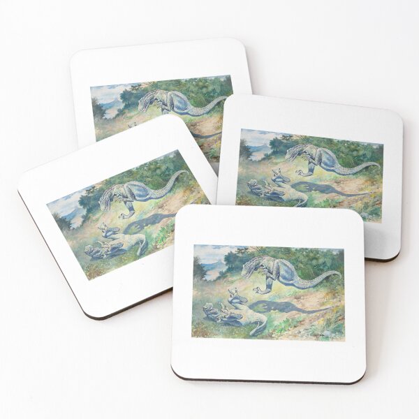 Item preview, Leaping Laelaps by Charles R. Knight - Dinosaur painting   designed and sold by DigitalArts365.