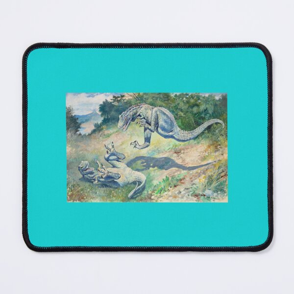Item preview, Leaping Laelaps by Charles R. Knight - Dinosaur painting   designed and sold by DigitalArts365.