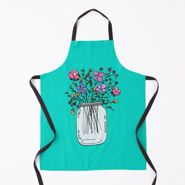 Item preview, Mason Jar with Flowers Fitted   designed and sold by DigitalArts365.