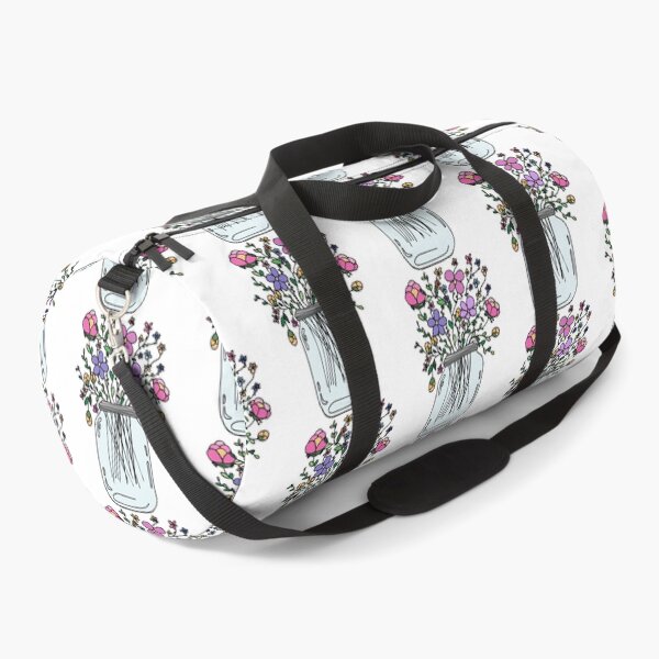 Item preview, Mason Jar with Flowers Fitted designed and sold by DigitalArts365.