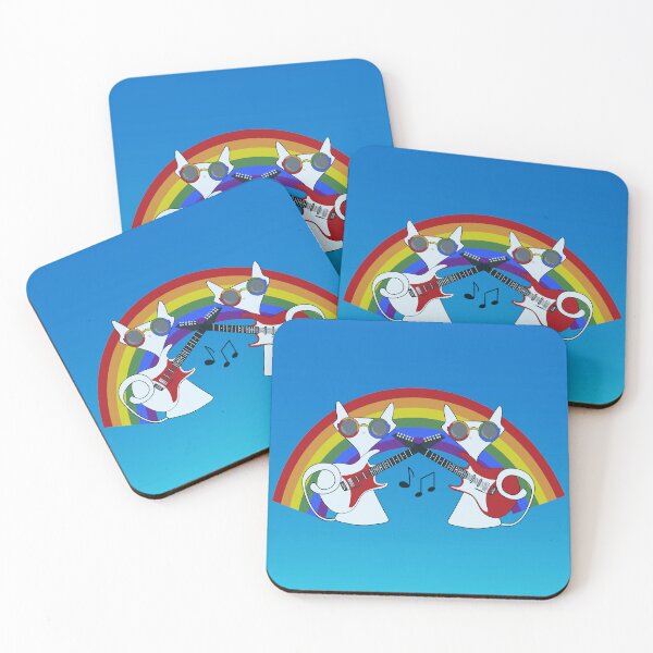 Item preview, Guitarristas Alley Cats in front of Rainbow designed and sold by adbeel.