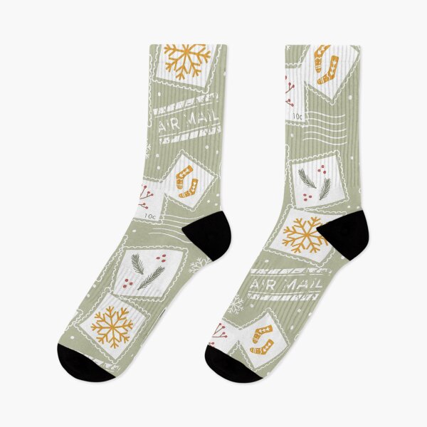 Item preview, Christmas Mail in Muted Green designed and sold by KathrinLegg.