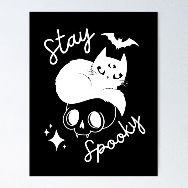 Spooky Cute Cat Poster