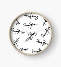 White "DREAM MACHINE" inspired typography Clock