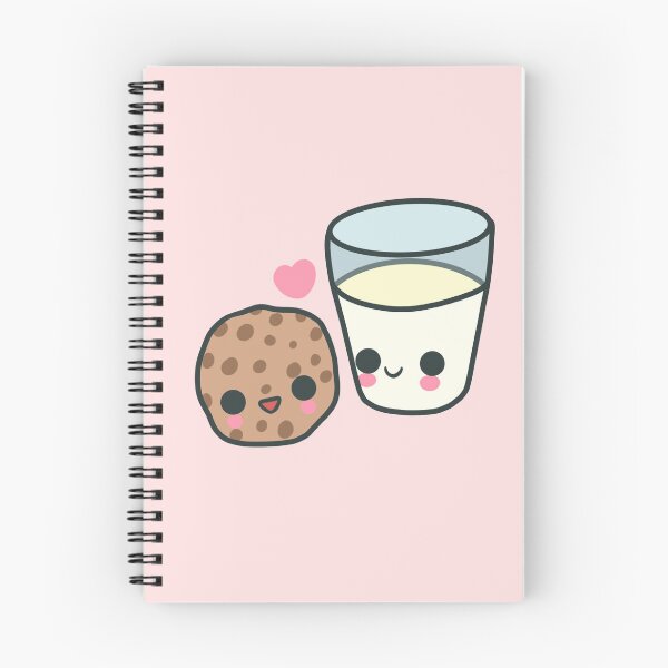 Item preview, Kawaii Glass of Milk and Choc Chip Cookie designed and sold by FreyaDraws.