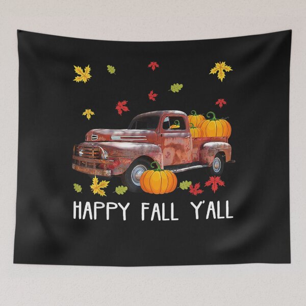 Item preview, Happy Fall Y'All Pumpkin Old Truck Autumn Season Givethanks designed and sold by NaomiTankersly.