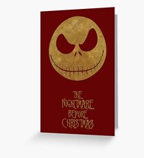 The Nightmare of Jacks Face Greeting Card