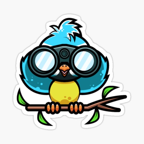 “Bird Watching Bluetit Bird Design for a Bird Nerd” Sticker for Sale by