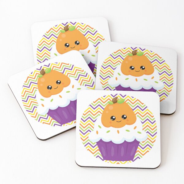 Item preview, Halloween Jack-o-Lantern Cupcake - Kawaii, Cute designed and sold by PirateAvocado.