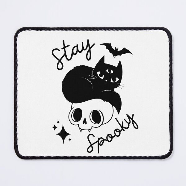 Item preview, Stay Spooky | Spooky Halloween three-eyed cat designed and sold by BlkBearyDesigns.