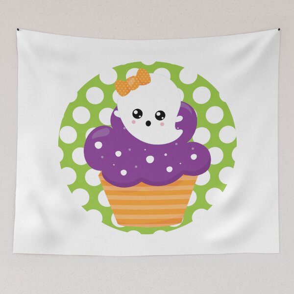 Item preview, Halloween Ghost Cupcake - Kawaii, Cute designed and sold by PirateAvocado.