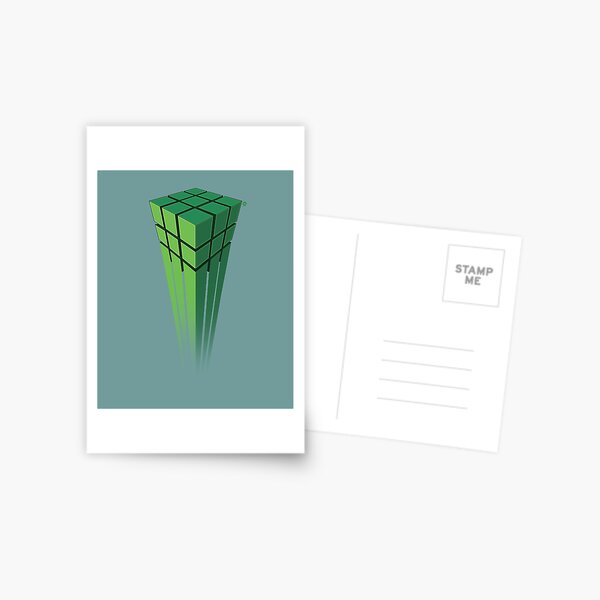 Rubix Cube Fade Postcard