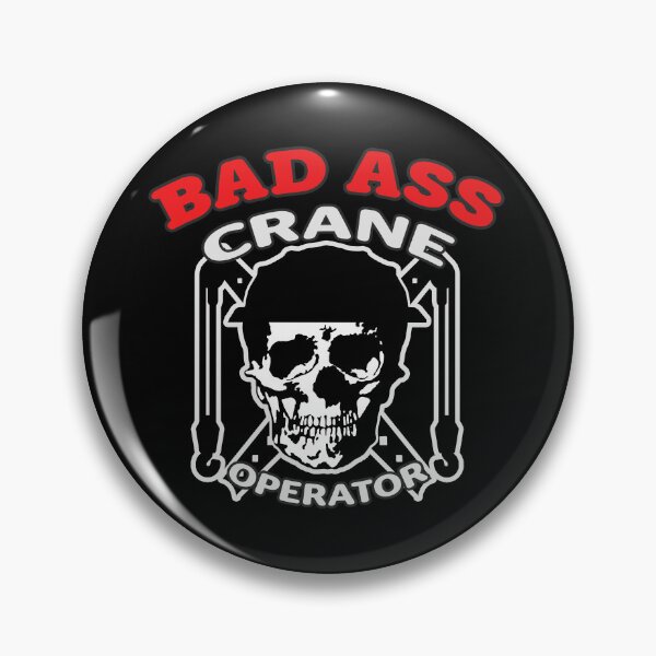 Item preview, Bad A Crane Operator Skull (Front/Back-BL) designed and sold by OESwag.