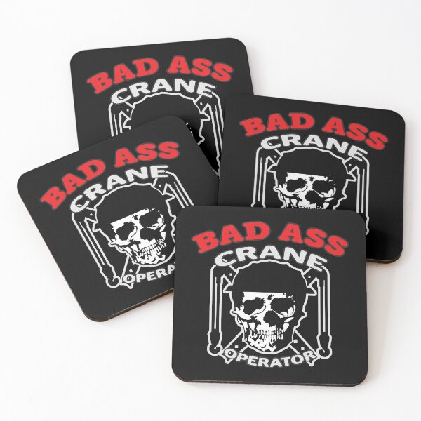 Item preview, Bad A Crane Operator Skull (Front/Back-BL) designed and sold by OESwag.