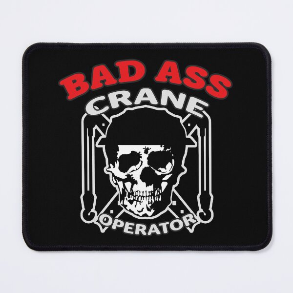 Item preview, Bad A Crane Operator Skull (Front/Back-BL) designed and sold by OESwag.