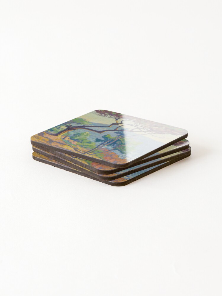 Thumbnail 4 of 5, Coasters (Set of 4), Paul Madeline - Les Roches Rouges designed and sold by TeeARTHY.
