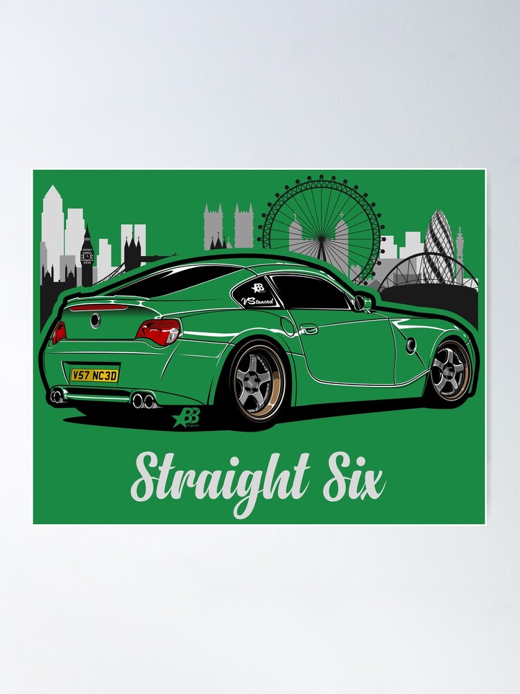 Alternate view of Straight Six Selectable Color V1 Poster