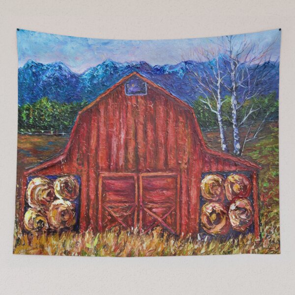 Item preview, Red Barn by Lena Owens designed and sold by Rocky Mountain Artistry.