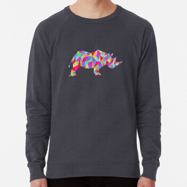 Stain Glass Rhino Colour Lightweight Sweatshirt