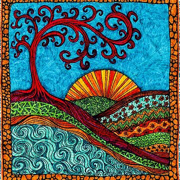Artwork thumbnail, Swirly Tree of Life by heartsake